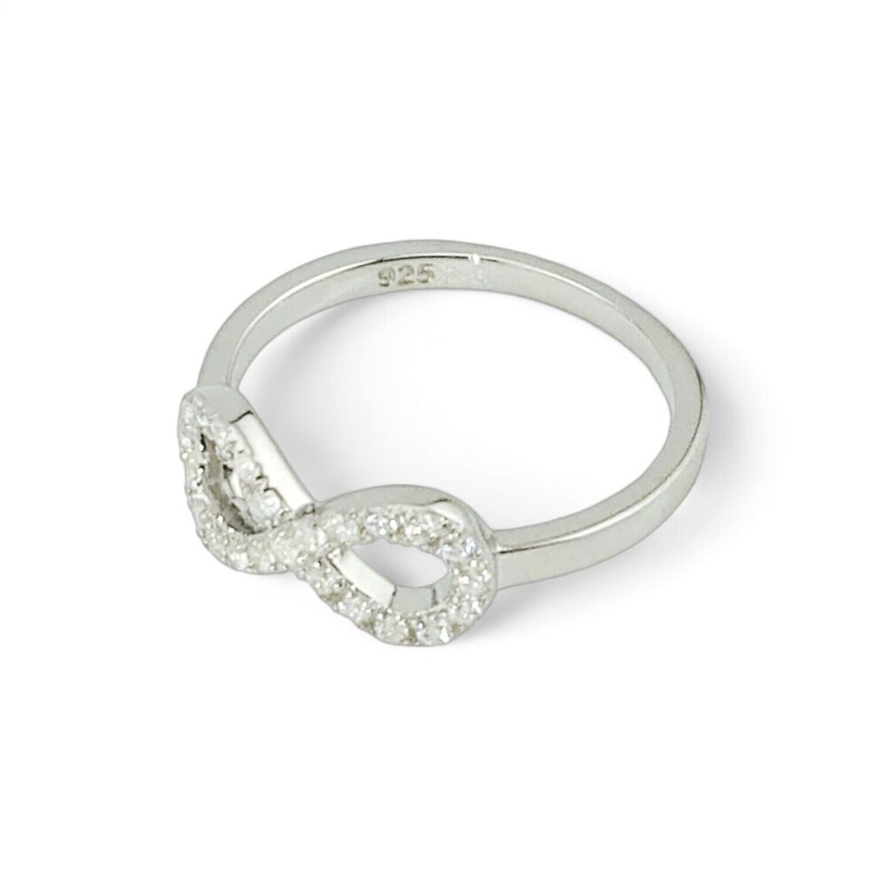 Sterling Silver Infinity CZ Ring - Picture 6 of 6